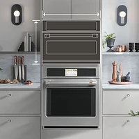 Café Smart 5-in-1 30" 1.7 Cu. Ft. Speed Electric Wall Oven with 120V Advantium (CSB913P4VW2) - White