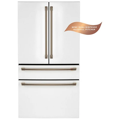 Café 34" 23.2 Cu. Ft. French Door Refrigerator with Water Dispenser (CJE23DP4WW2) - Matte White
