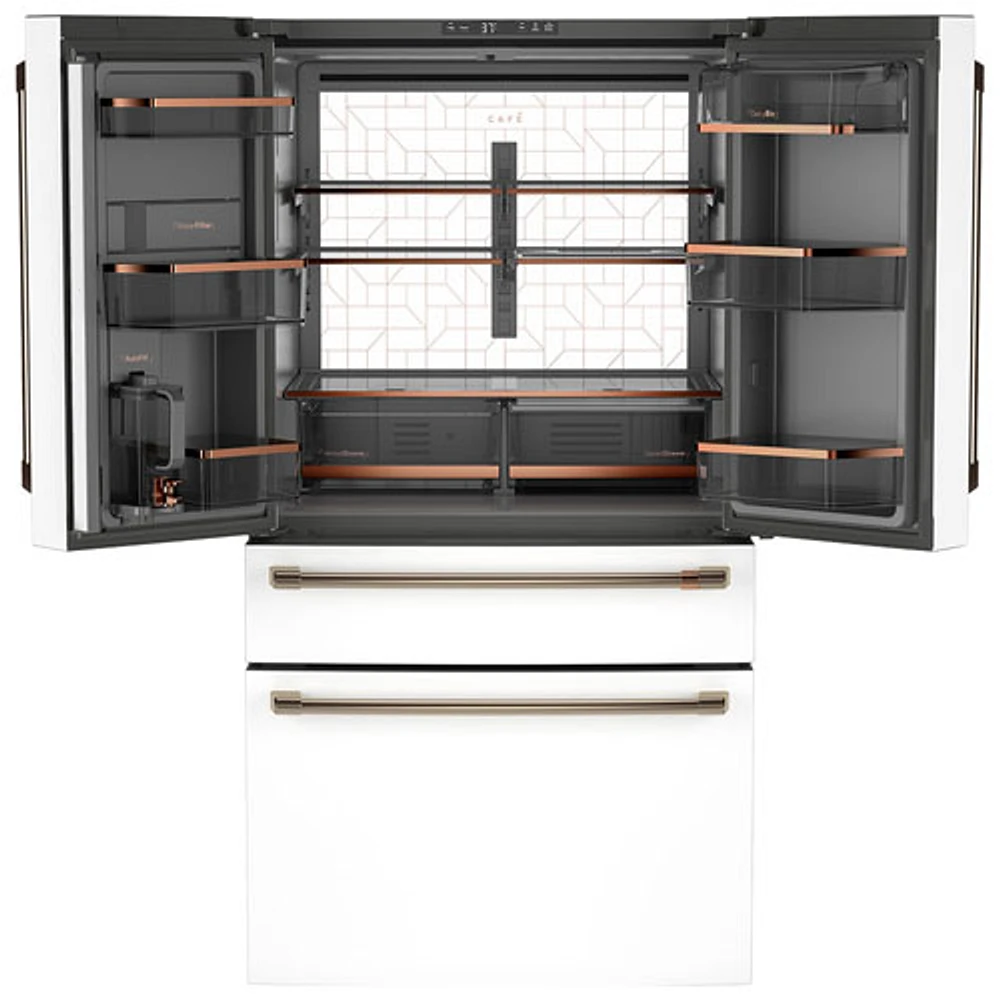 Café 34" 23.2 Cu. Ft. French Door Refrigerator with Water Dispenser (CJE23DP4WW2) - Matte White