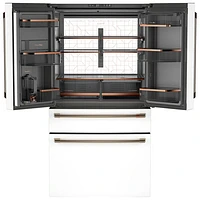 Café 34" 23.2 Cu. Ft. French Door Refrigerator with Water Dispenser (CJE23DP4WW2) - Matte White