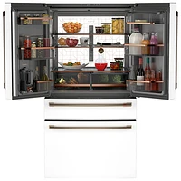 Café 34" 23.2 Cu. Ft. French Door Refrigerator with Water Dispenser (CJE23DP4WW2) - Matte White