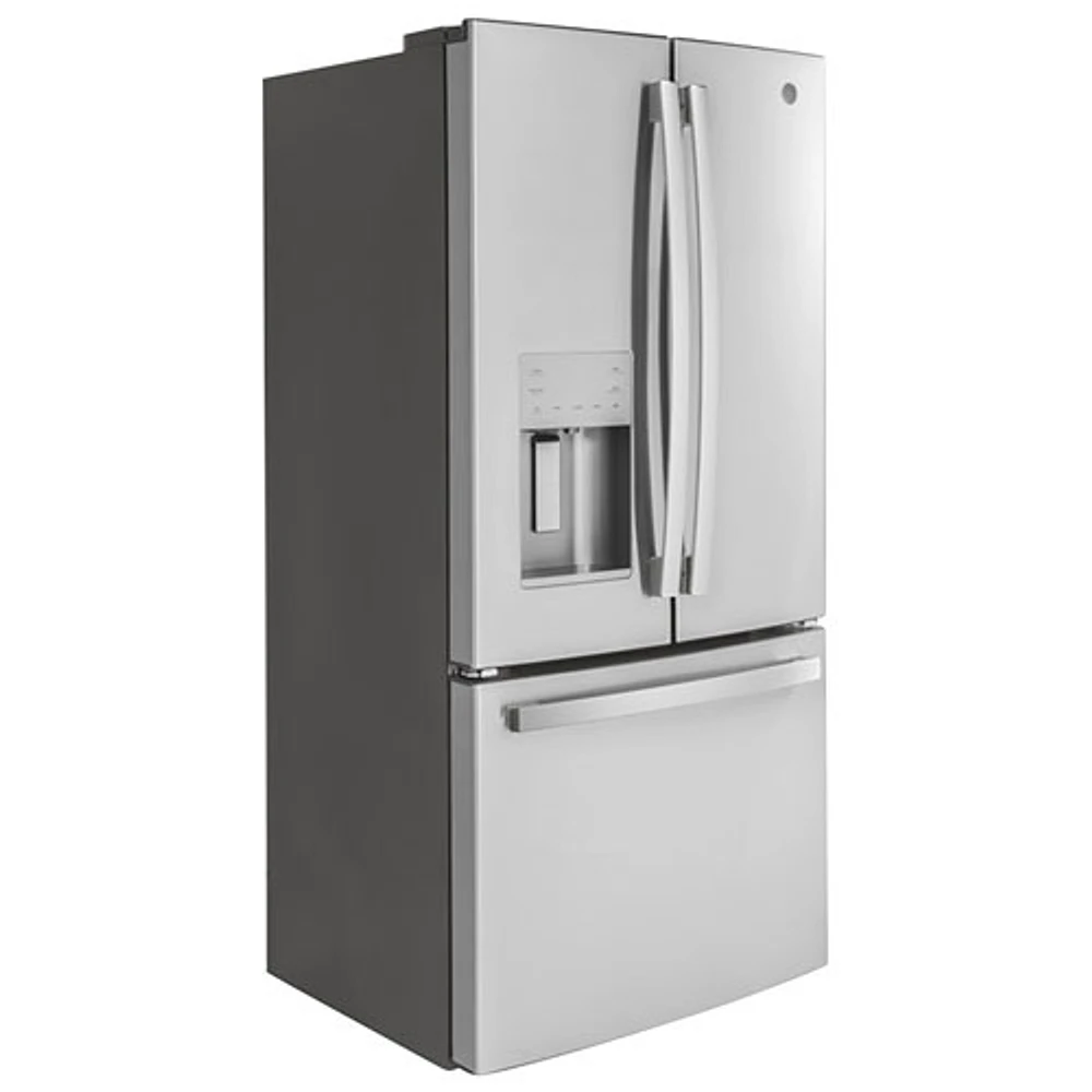 Réfrigérateur à deux portes 24,8 pi³ 33 po à distributeur d'eau et de glace Profile de GE (PFE24HYRCFS) - Acier inoxydable