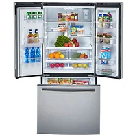 Réfrigérateur à deux portes 24,8 pi³ 33 po à distributeur d'eau et de glace Profile de GE (PFE24HYRCFS) - Acier inoxydable