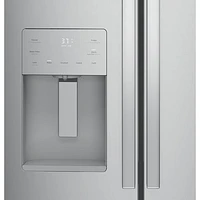 Réfrigérateur à deux portes 24,8 pi³ 33 po à distributeur d'eau et de glace Profile de GE (PFE24HYRCFS) - Acier inoxydable