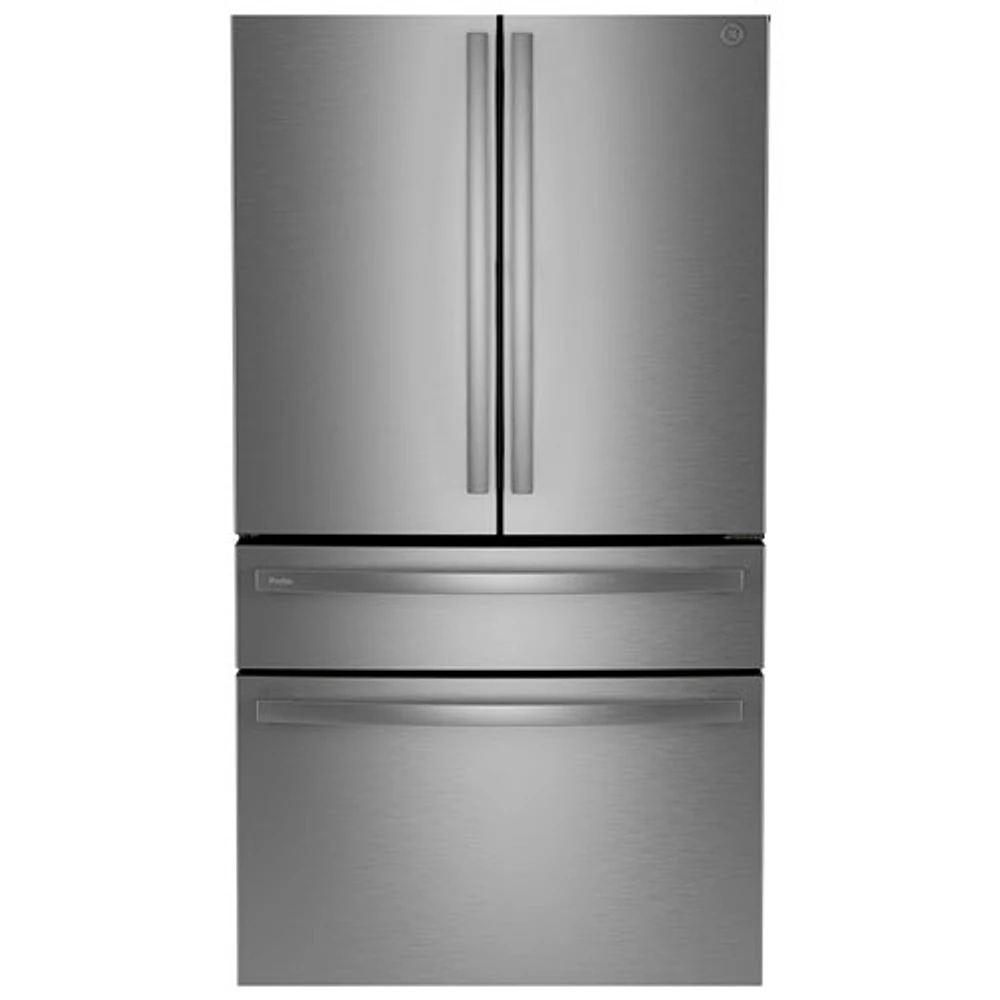 GE Profile 36" 28.7 Cu. Ft. French Door Refrigerator with Water Dispenser (PGE29BYTFS) - Stainless Steel