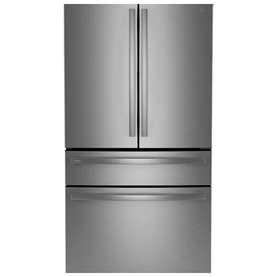 GE Profile 36" 28.7 Cu. Ft. French Door Refrigerator with Water Dispenser (PGE29BYTFS) - Stainless Steel