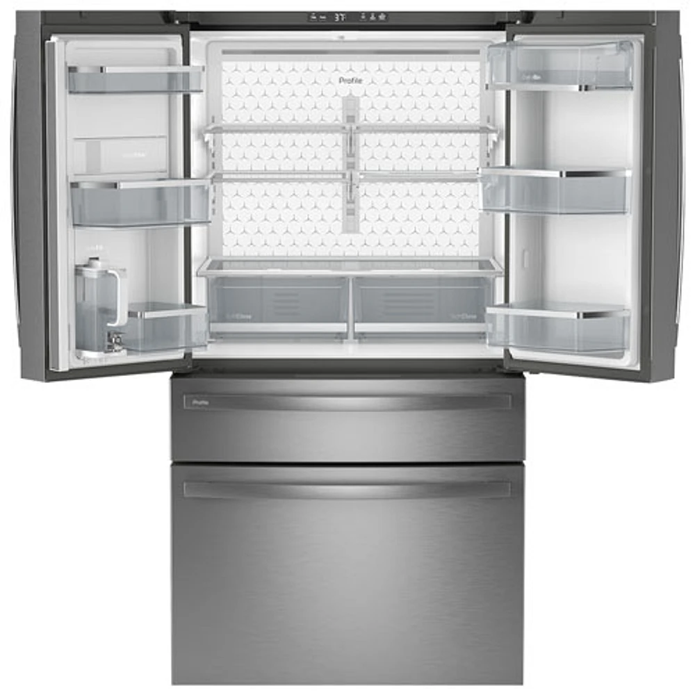 GE Profile 36" 28.7 Cu. Ft. French Door Refrigerator with Water Dispenser (PGE29BYTFS) - Stainless Steel