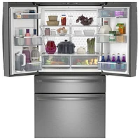 GE Profile 36" 28.7 Cu. Ft. French Door Refrigerator with Water Dispenser (PGE29BYTFS) - Stainless Steel