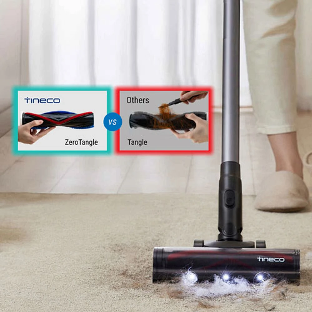 Aspirateur-balai sans fil sans sac GO 250 Pet Cyclone de Tineco - Noir/Bleu poudre
