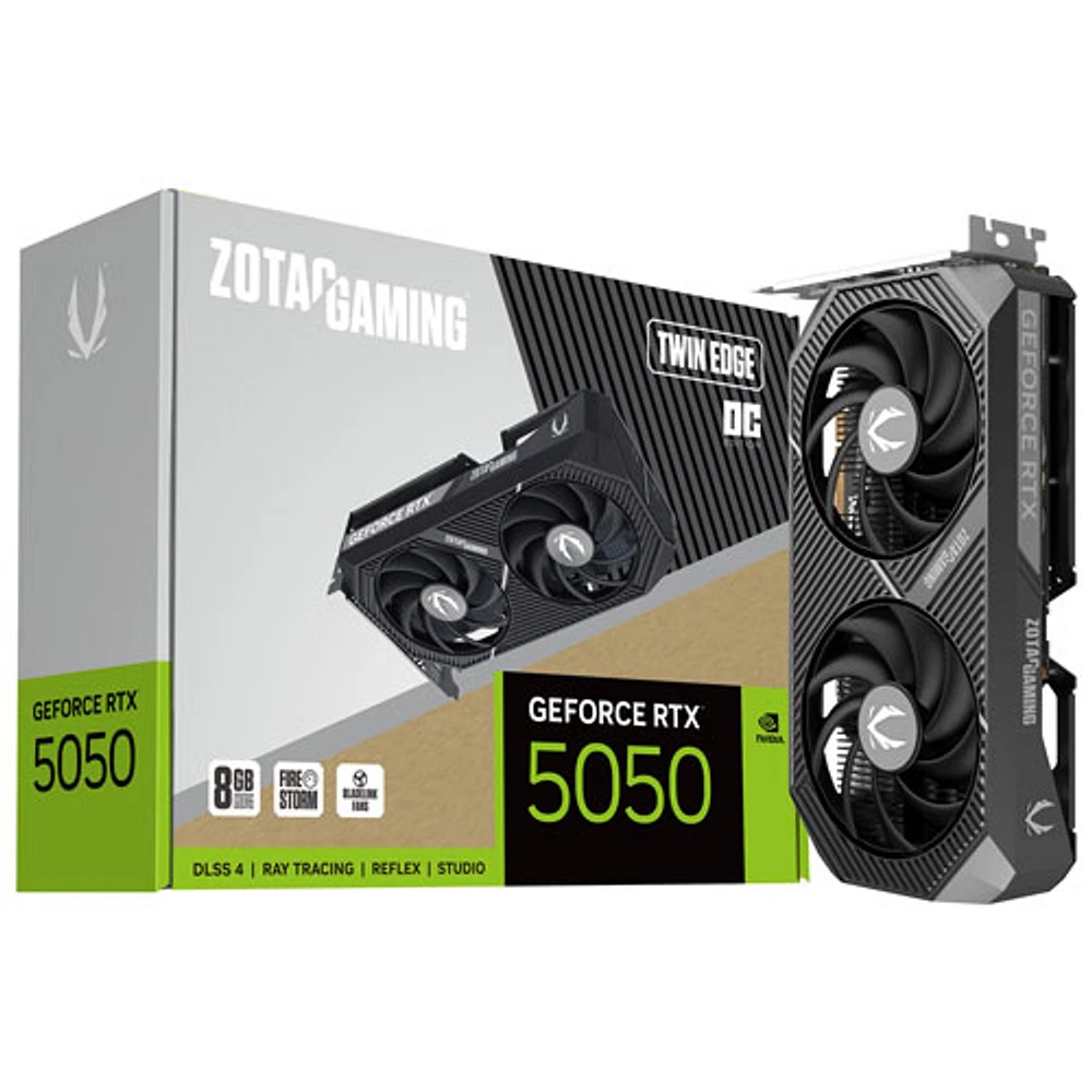 Carte graphique GeForce RTX 5050 Twin Edge OC GDDR6 8 Go de ZOTAC Gaming