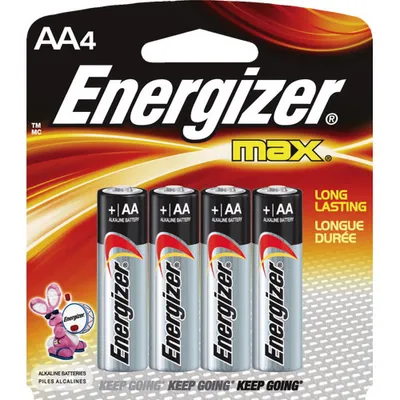 Energizer "AA" 1.5V 4-Pack Batteries