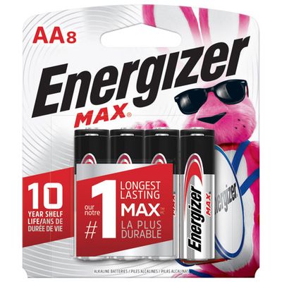 Energizer "AA" 1.5V 8-Pack Batteries