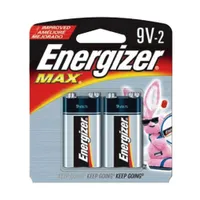 Energizer "9V" 2-Pack Batteries