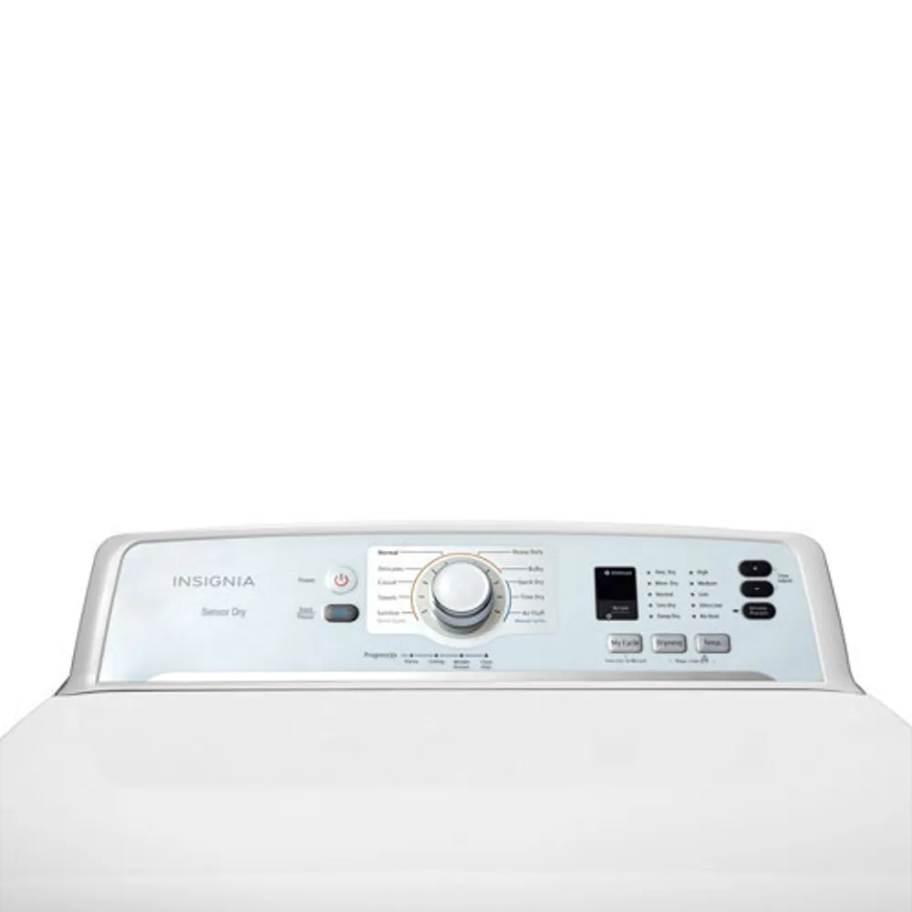 Insignia 4.7 Cu. Ft. Top Load Washer and 6.7 Cu. Ft. Front Load Electric Dryer- White