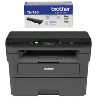 Brother Monochrome Wireless All-in-One Laser Printer (HLL2390DW) with TN760 Black Toner