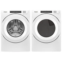 Whirlpool 5.0 Cu. Ft. HE Front Load Washer & 7.4 Cu. Ft. Electric Dryer - White