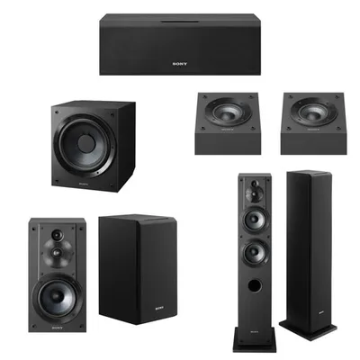 Sony SACS9 Subwoofer with Bookshelf, Tower, Atmos & Centre Channel Speakers