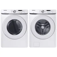 Samsung 5.2 Cu. Ft. High Efficiency Front Load Washer & 7.5 Cu. Ft. Electric Dryer - White