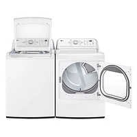 LG 5.8 Cu. Ft. HE Top Load Washer & 7.4 Cu. Ft. Electric Dryer - White