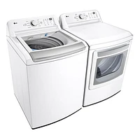 LG 5.8 Cu. Ft. HE Top Load Washer & 7.4 Cu. Ft. Electric Dryer - White