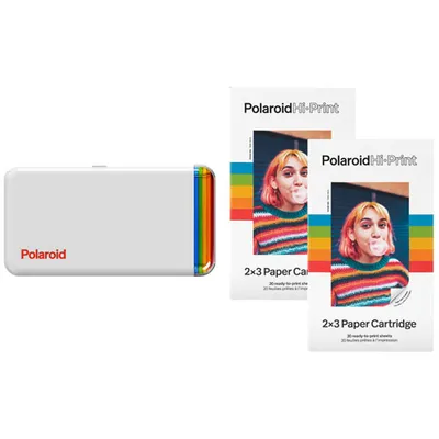 Polaroid Hi-Print Pocket Wireless Photo Printer with Photo Paper (40 Sheets)