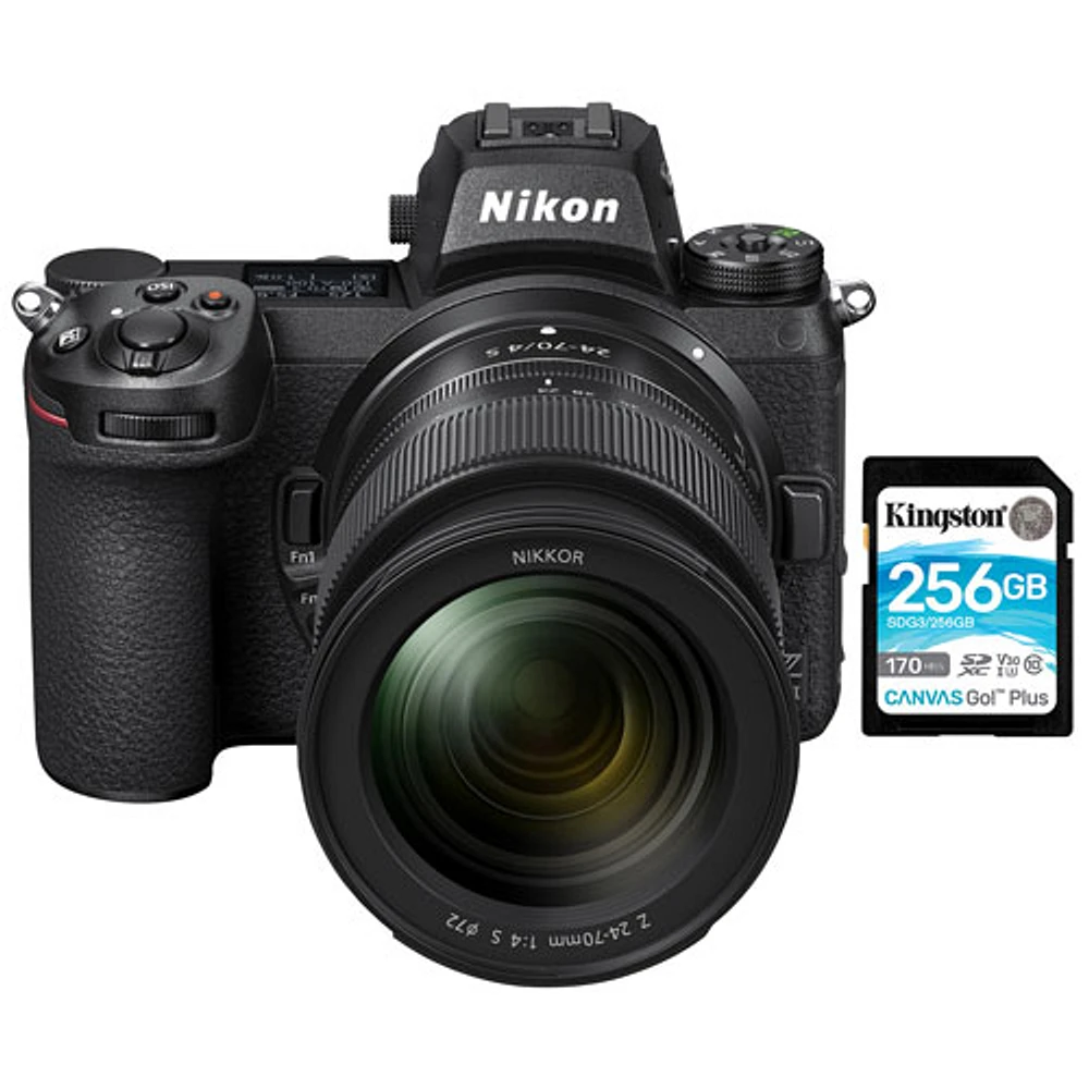 Nikon Z 6II FX Mirrorless Camera with 24-70mm Lens Kit & 256GB Memory Card