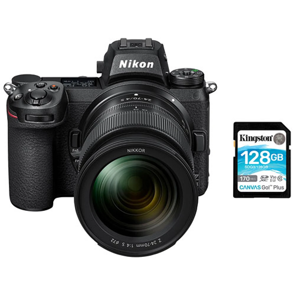 Nikon Z 6II FX Mirrorless Camera with 24-70mm Lens Kit & 128GB Memory Card