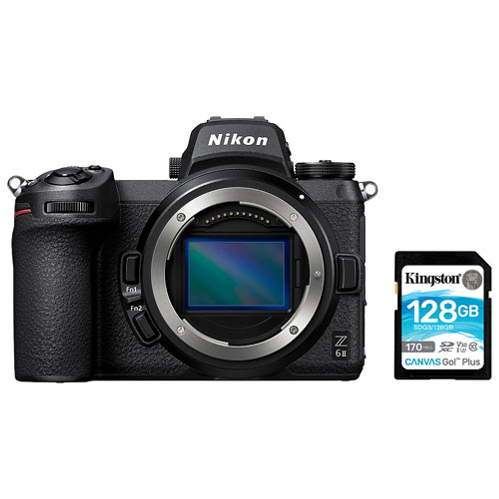 Nikon Z 6II FX Mirrorless Camera (Body Only) with 128GB Memory Card