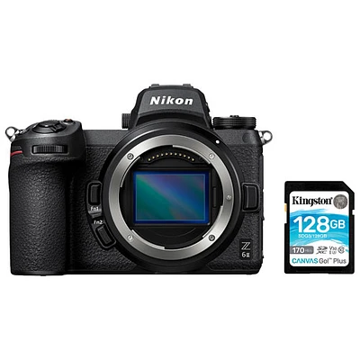 Nikon Z 6II FX Mirrorless Camera (Body Only) with 128GB Memory Card