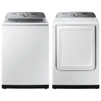 Samsung 5.8 Cu. Ft. HE Top Load Washer & 7.4 Cu. Ft. Electric Dryer - White