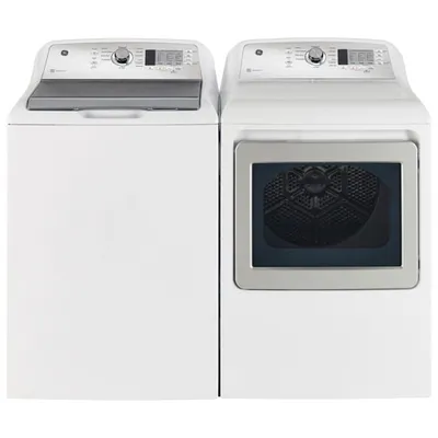 GE 5.3 Cu. Ft. High Efficiency Top Load Washer & 7.4 Cu. Ft. Electric Dryer