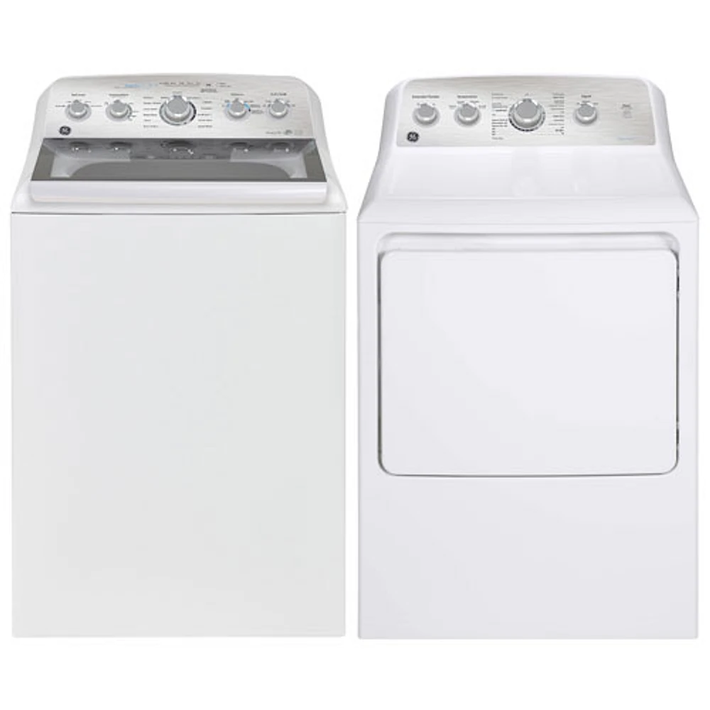 Laveuse à chargement par le haut haute efficacité 5 pi³/sécheuse électrique 7,2 pi³ de GE