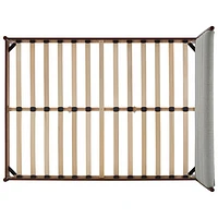 Lit plateforme transitionnel Camille - Lit deux places - Gris/Bois foncé