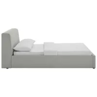 Deville Modern Platform Bed - Double - Light Grey