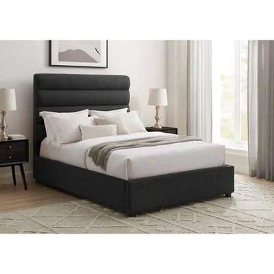 Seville Transitional Platform Bed - Double - Dark Grey