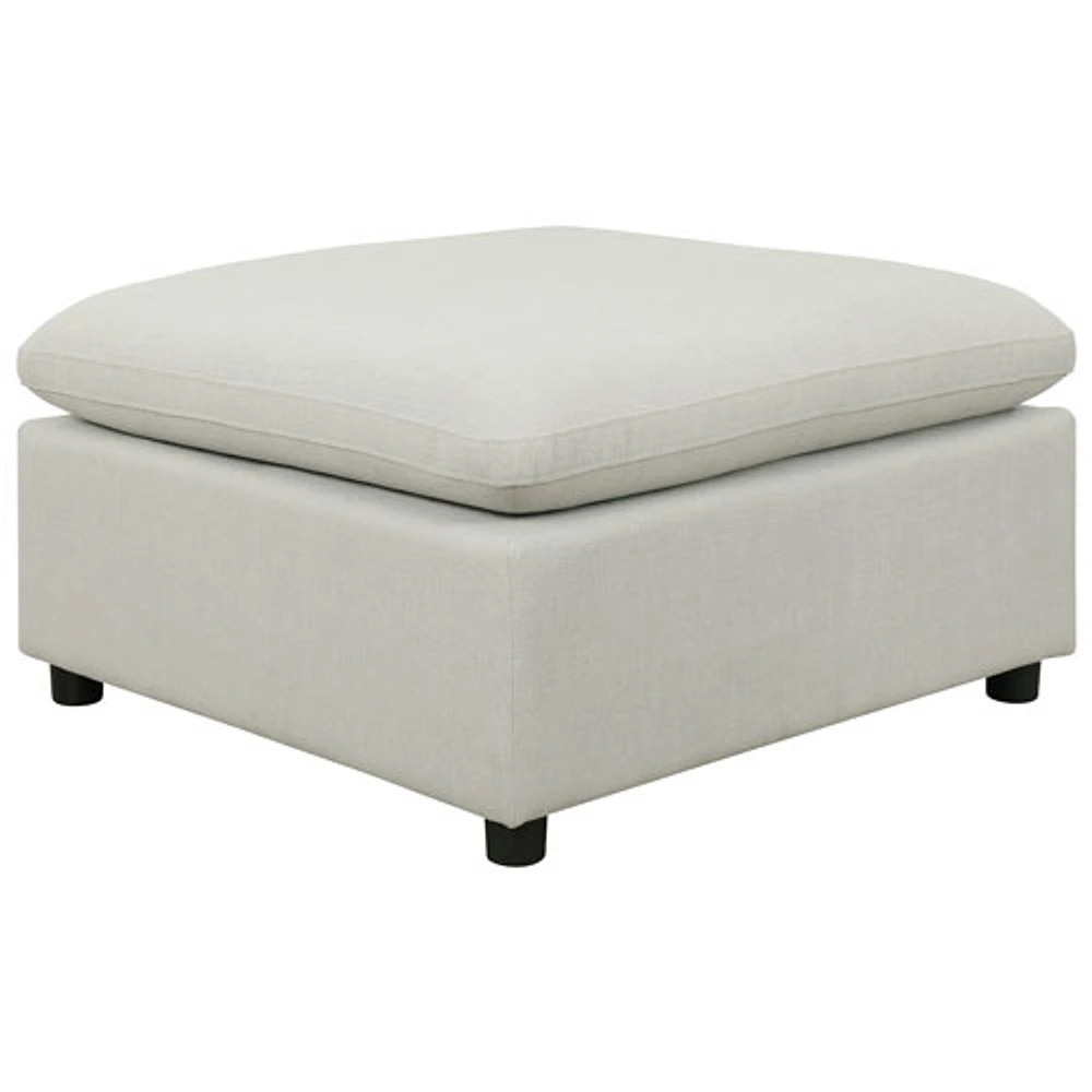 Sofas modulaires 4 pièces en polyester transitionnel Billie - Gris pâle