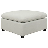 Sofas modulaires 4 pièces en polyester transitionnel Billie - Gris pâle
