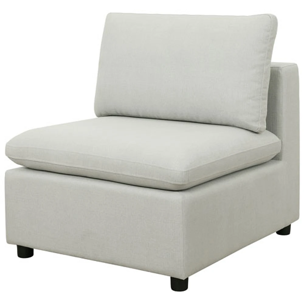 Sofas modulaires 4 pièces en polyester transitionnel Billie - Gris pâle