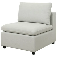 Sofas modulaires 4 pièces en polyester transitionnel Billie - Gris pâle