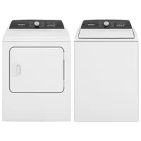 Whirlpool 5.2 cu. ft. High Efficiency Top Load Washer & 7.0 cu. ft. Electric Steam Dryer - White