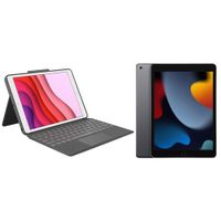 Apple iPad 10.2" 64GB with Wi-Fi (9th Generation) & Logitech Combo Touch Keyboard - Space Grey