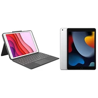 Apple iPad 10.2" 256GB with Wi-Fi (9th Generation) & Logitech Combo Touch Keyboard - Silver