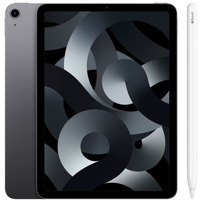 Apple iPad Air 10.9" 64GB with Wi-Fi (5th Generation) & Apple Pencil (2nd Generation) - Space Grey/White