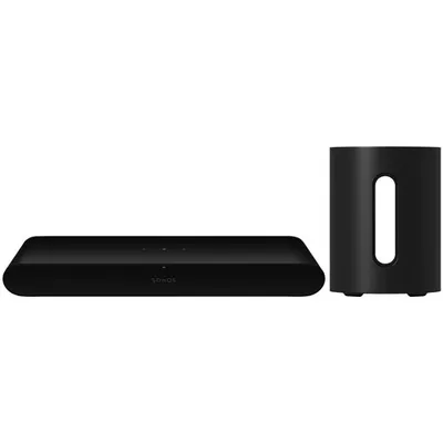 Sonos Ray Sound Bar & Sonos Sub Mini Wireless Subwoofer - Black