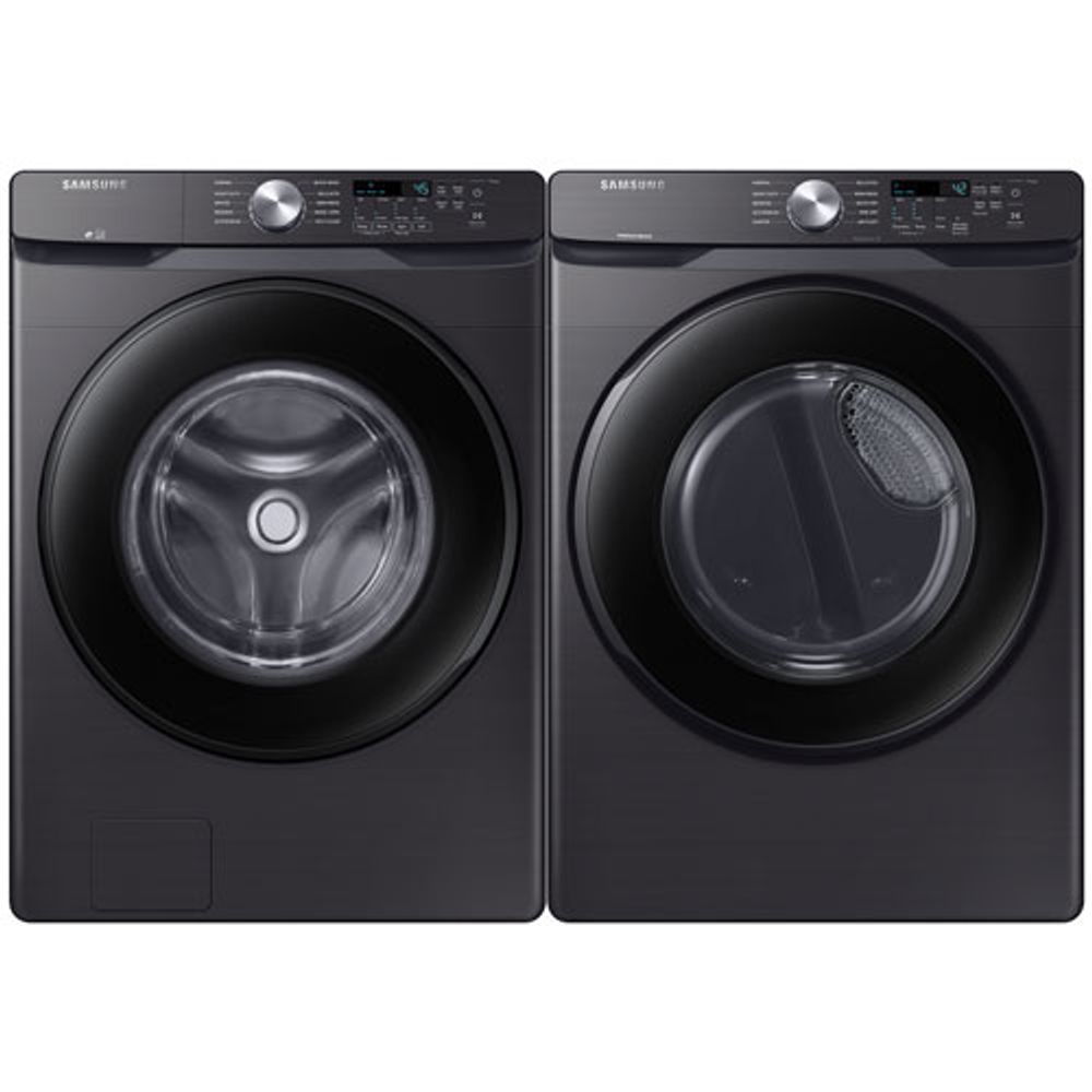 Samsung 5.2 Cu. Ft. High Efficiency Front Load Washer & 7.5 Cu. Ft. Electric Dryer - Black