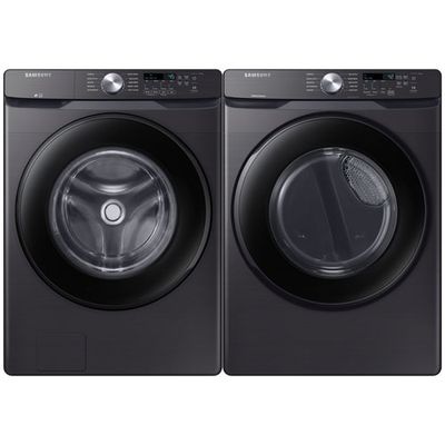 Samsung 5.2 Cu. Ft. High Efficiency Front Load Washer & 7.5 Cu. Ft. Electric Dryer - Black