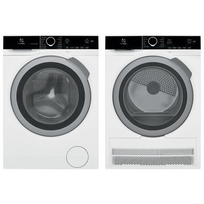 Electrolux 2.4 Cu. Ft. Front Load Steam Washer & 4.0 Cu. Ft. Electric Steam Dryer - White