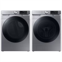 Samsung 5.2 Cu. Ft. High Efficiency Front Load Steam Washer & 7.5 Cu. Ft. Gas Steam Dryer - Platinum