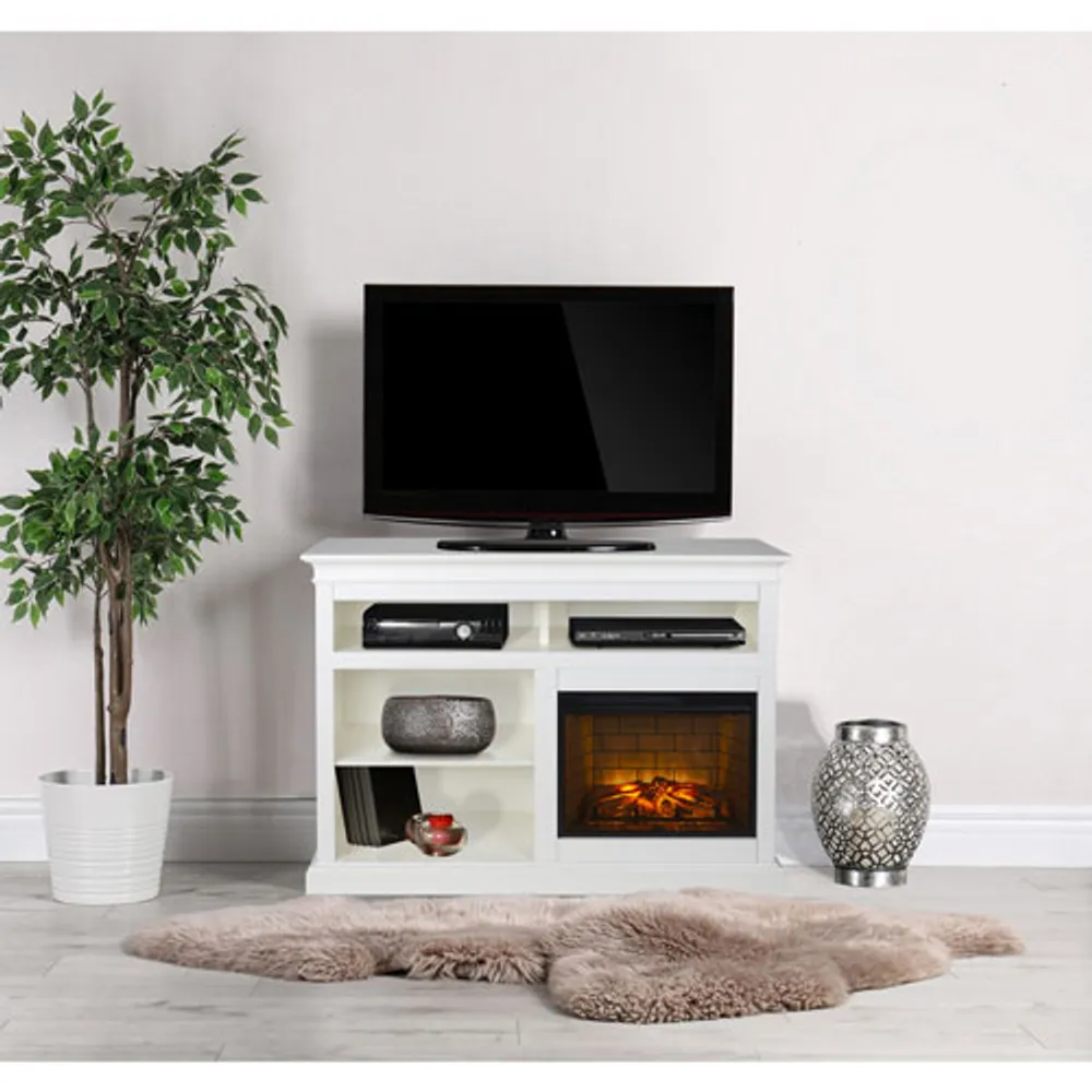 Pleasant Hearth Wynford 55 Media Electric Fireplace - 5115 BTU - White |  Scarborough Town Centre