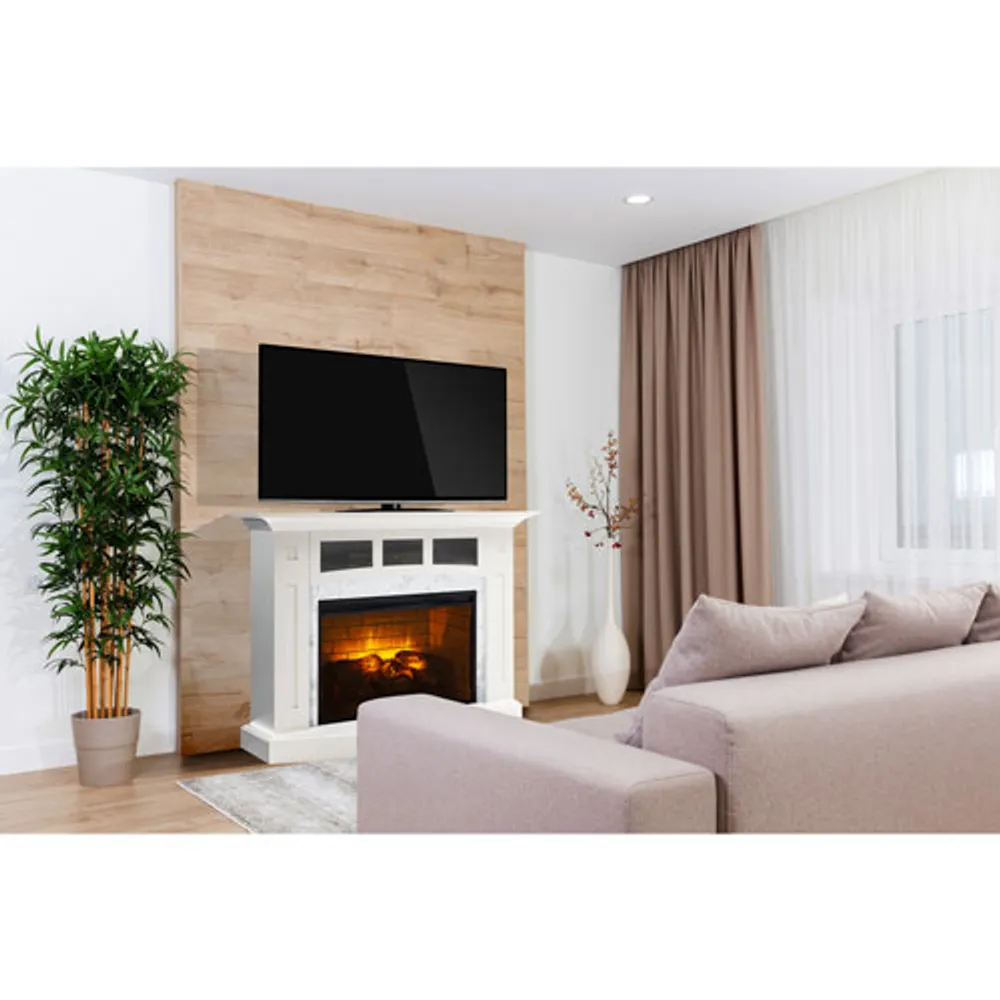 Pleasant Hearth Ryerson 52" Infrared Electric Fireplace - 5115 BTU - White